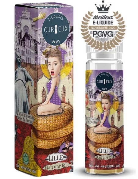 E-liquide Hexagone Curieux 50ml - Gaufre, crème, fraise | Kumo
