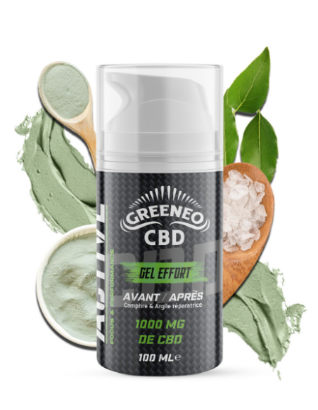 Gel Effort 1000mg CBD Greeneo - Récupération Sport | Kumo