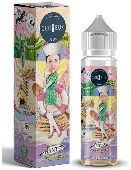 E-liquide Hexagone Curieux 50ml | Sablé & Caramel Breton | Kumo