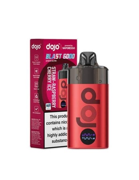 Kit Dojo Blast 6000 Red Straw Raspberry Cherry Ice | Kumo
